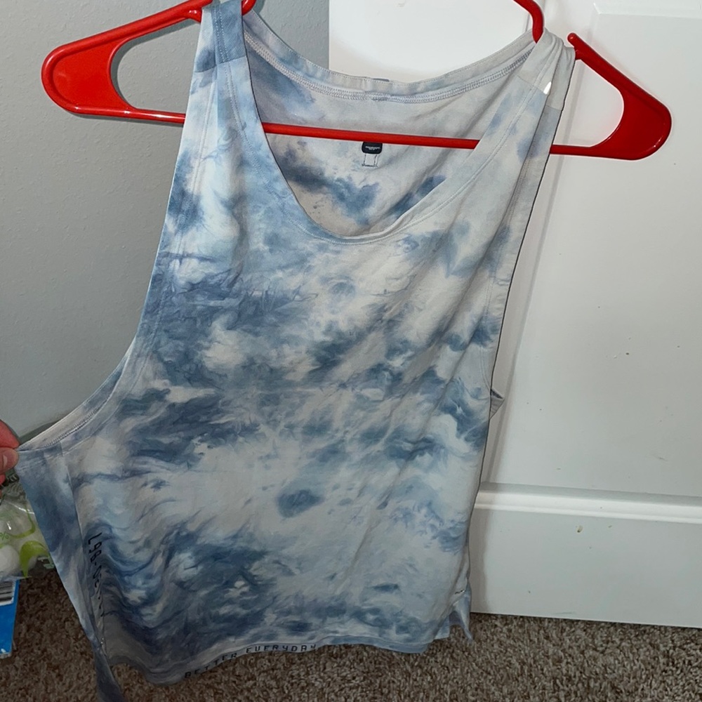 Always Agile Tank Top, Tidal DyeAlpine White Chambray